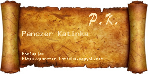 Panczer Katinka névjegykártya